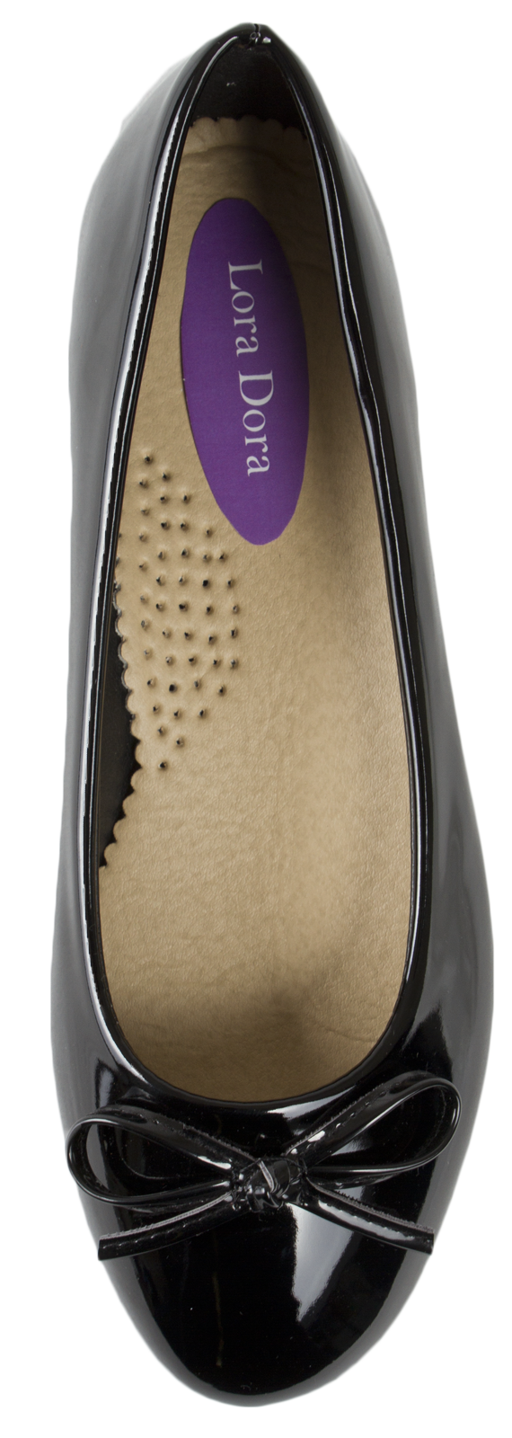 patent black ballet pumps